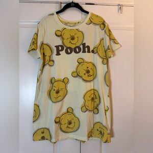 RARE Disney Winnie The Pooh European All Over Print Sleepshirt Small